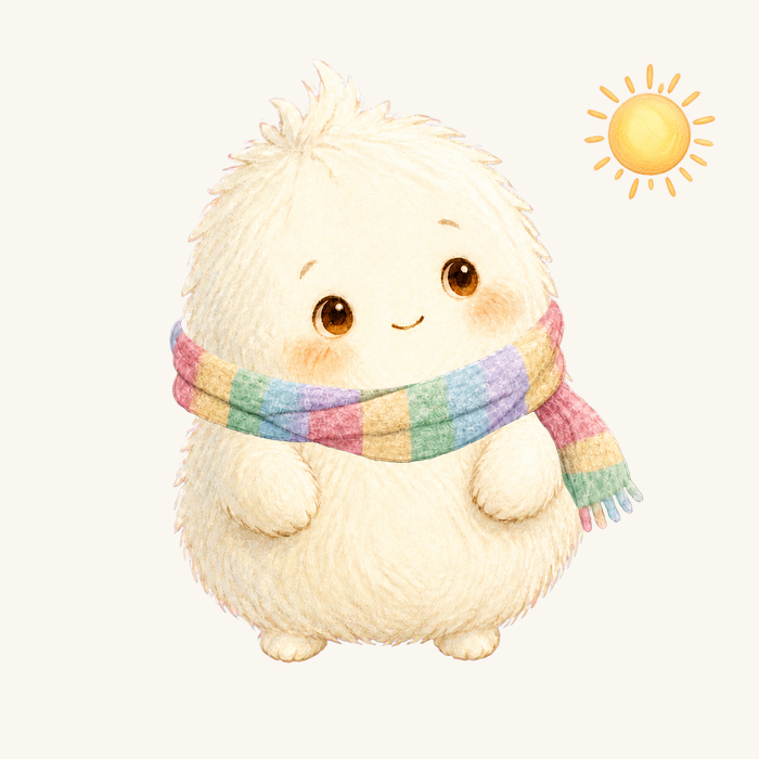 戴着围脖的小雪球